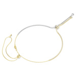 Hyperbola Y necklace Round cut, Knot, White, Mixed metal finish